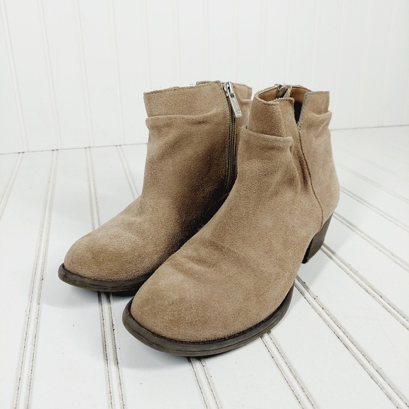 Jessica Simpson Dalisa Women's Brown Suede Leather Slip On Ankle Booties C181 - Picture 2 of 12